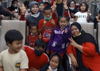 Puluhan Anak Difabel Lampung Gembira Pertama Kali Naik Kereta